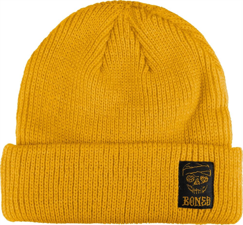 1356 Wheels Black & Gold Beanie, Gold